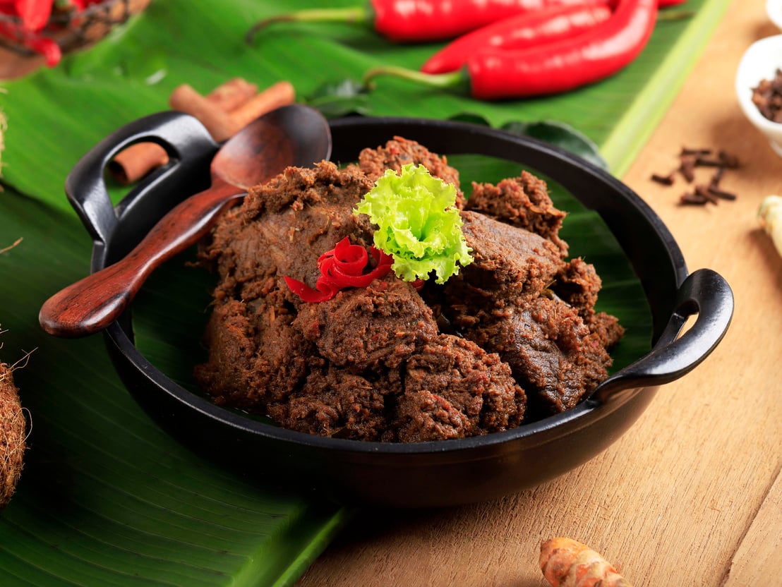 Selected Focus Rendang or Randang Is the Most Delicious Food in